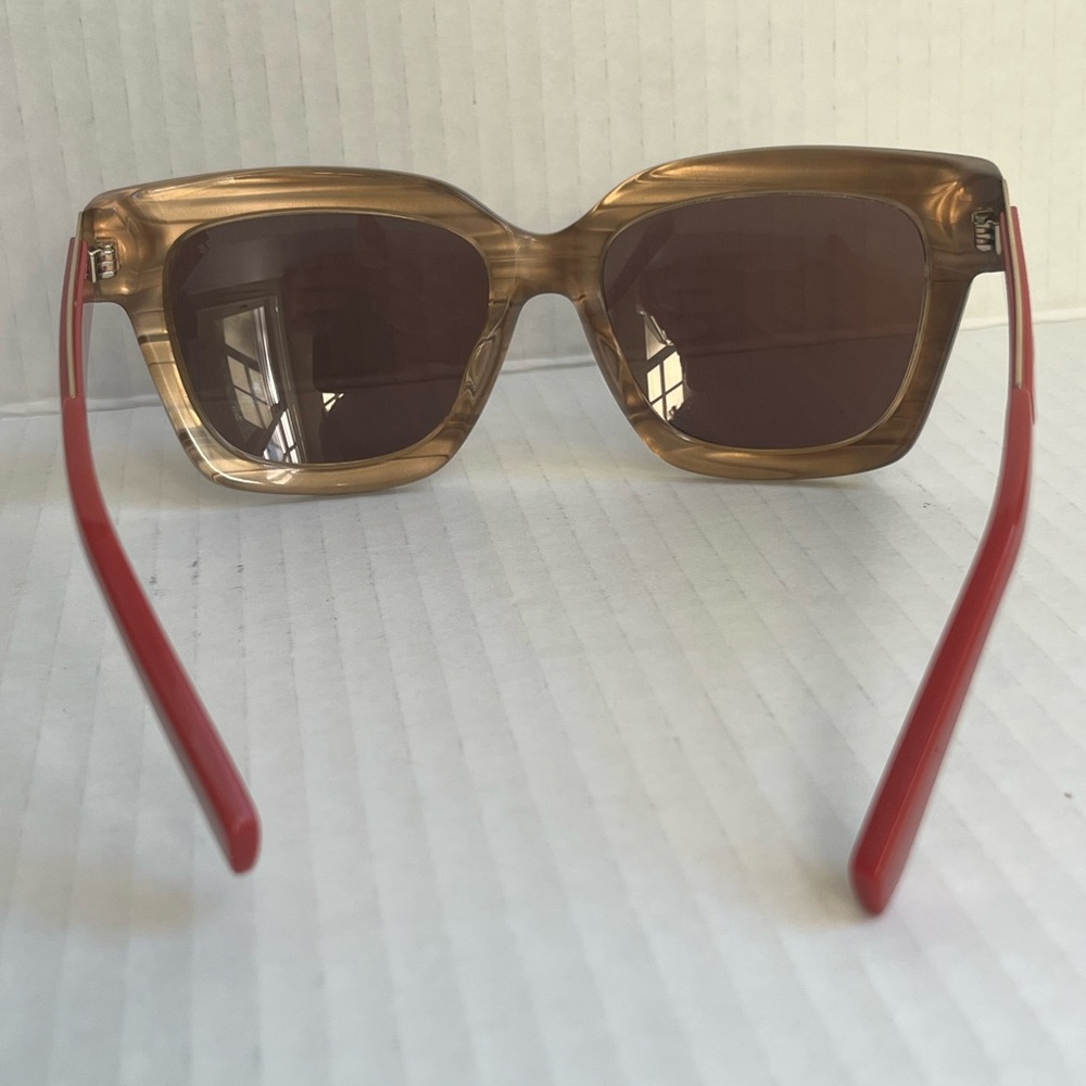 Michael Kors Red and Brown Modern Glasses - Picture 3 of 4